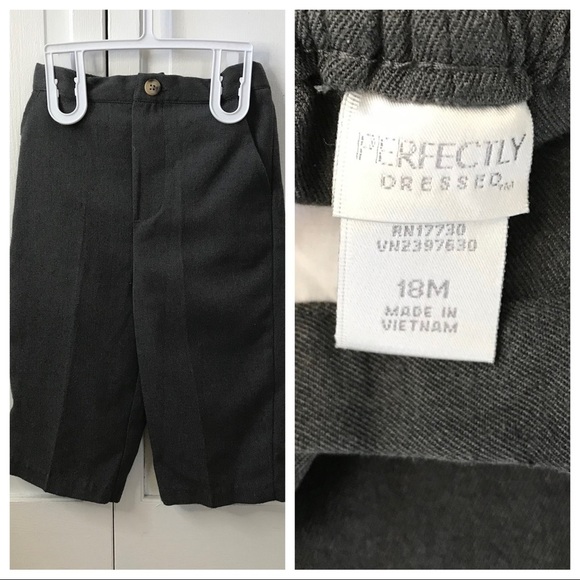 3/$25 PERFECTLY DRESSED Gray Polyester Blend Pants - Picture 1 of 5